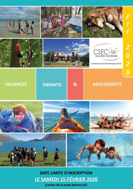 Le catalogue du CSEC Colo été 2020 est paru