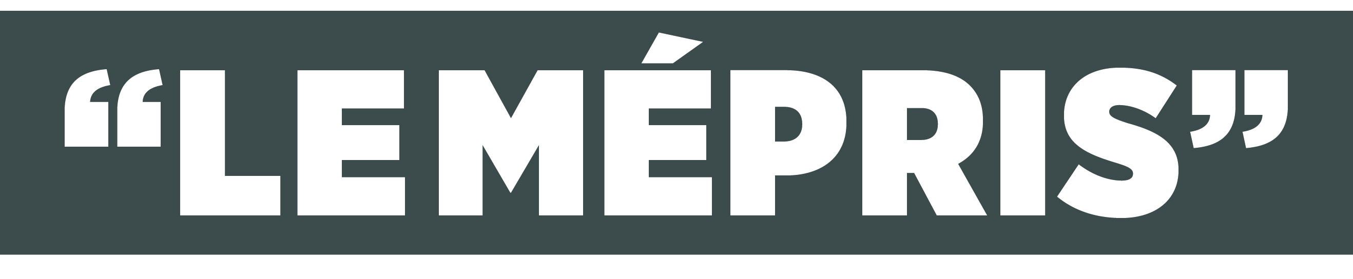 "Le mépris"