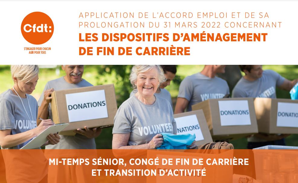 Mi-temps seniors et congé de fin de carrière - accord emploi