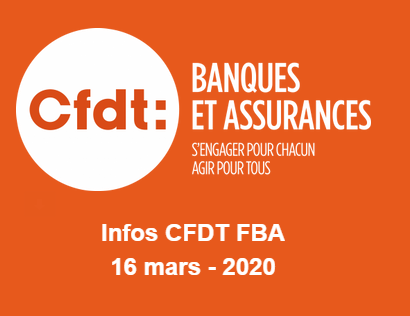 La fédération Banque CFDT interpelle la Fédération bancaire française (FBF) 